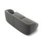 MICADONI Miley sofa, 2 seter - gr flyel og sort plast