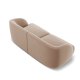 MICADONI Miley sofa, 2 seter - brun flyel og sort plast