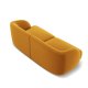 MICADONI Miley sofa, 2 seter - gul flyel og sort plast