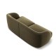 MICADONI Miley sofa, 2 seter - grnn flyel og sort plast