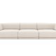 MICADONI Miley sofa, 3 seter - beige flyel og sort plast
