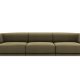 MICADONI Miley sofa, 3 seter - grnn flyel og sort plast