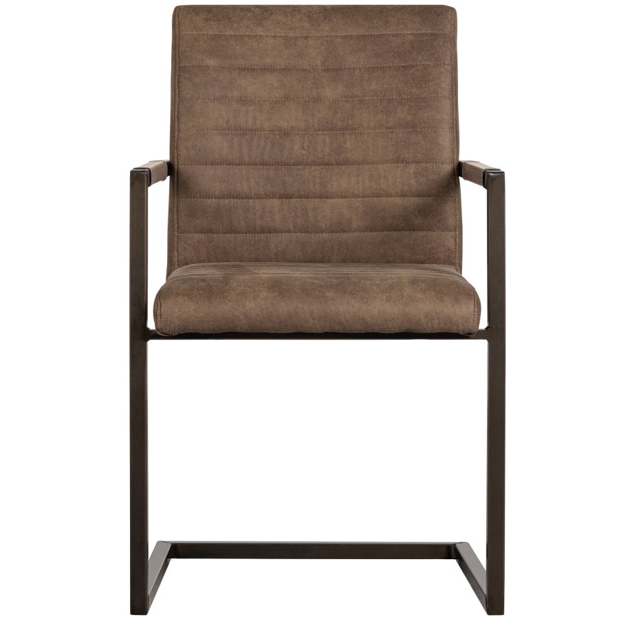 WOOOD BAS SPISESTOL I SKINNLOOK TAUPE