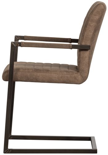 WOOOD BAS SPISESTOL I SKINNLOOK TAUPE