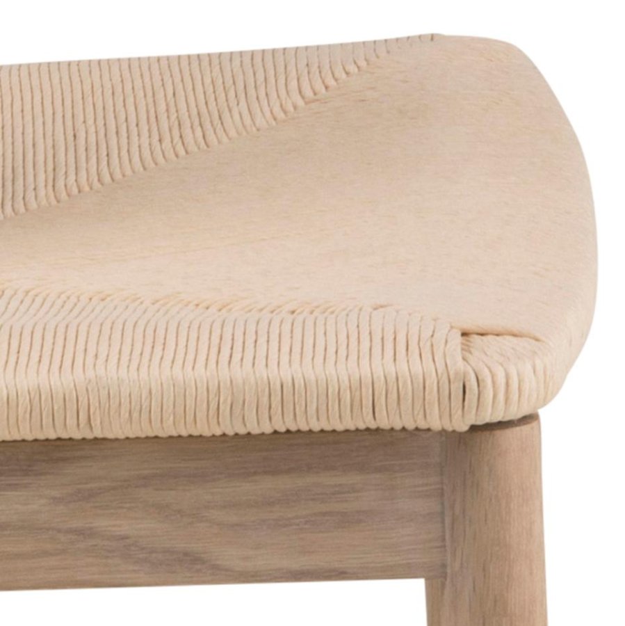 ACT NORDIC Janik matbordsstol, med armstöd - benvitt papper och vitpigmenterad ek