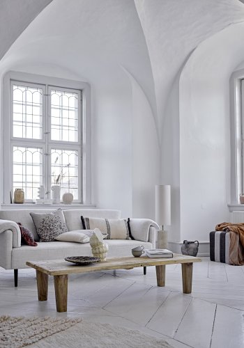 BLOOMINGVILLE Payah gulvlampe - naturlig bomull og steinty