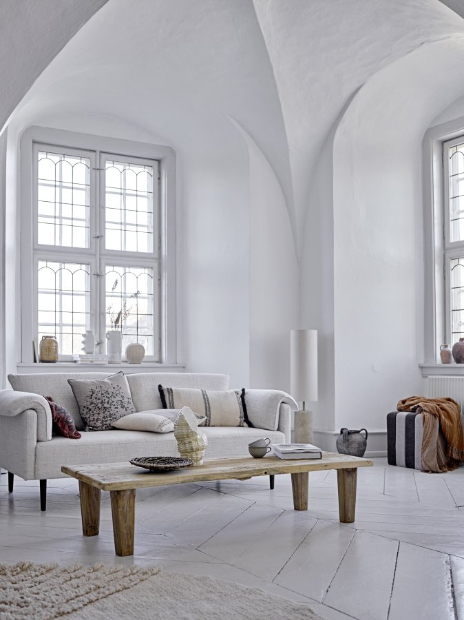 BLOOMINGVILLE Payah gulvlampe - naturlig bomull og steinty