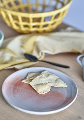 BLOOMINGVILLE Paula Frühstücksset - orangefarbenes Steingut (12er-Set)