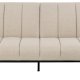 ACT NORDIC Caix sovesofa, m click & clack, delt ryggsttte, smmer - beige stoff og sort stl (198x95)