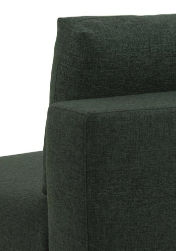 ACT NORDIC Malling bddsoffa, med utdragbar sng och 2 kuddar - grnt tyg och svart stl