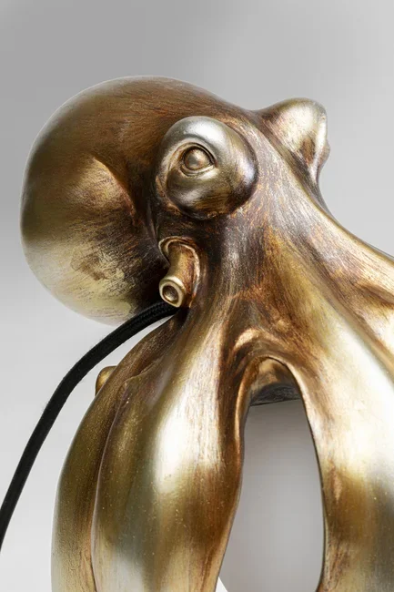 KARE DESIGN Animal Octopus bordlampe - hvid glas og guld polyresin