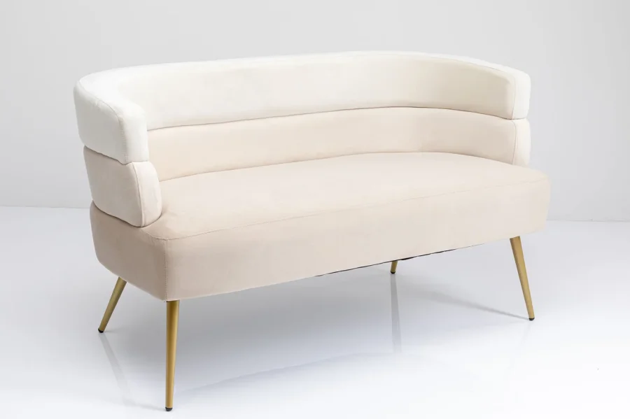 KARE DESIGN Sandwich Cream 2 pers. sofa - creme polyester og stl