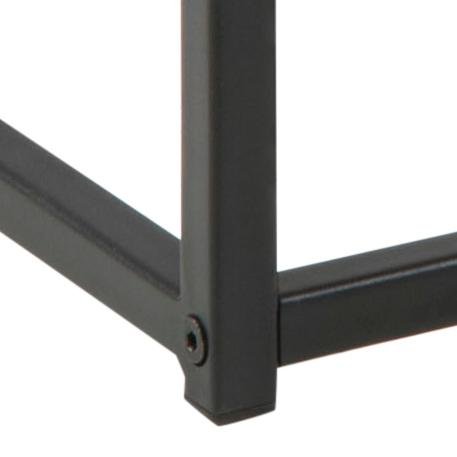 ACT NORDIC Seaford Couchtisch, rechteckig – natürliches Wildeichenpapier und schwarzer Stahl (100x50)