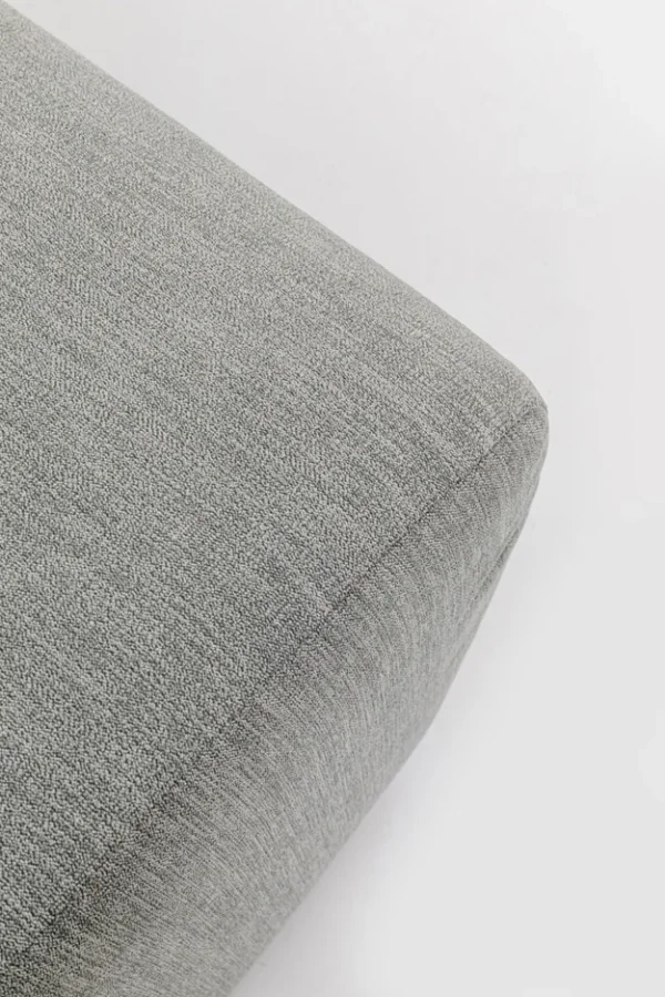 KARE DESIGN Lucca Grey puf til modul sofa, 76 cm - gr stof og PVC