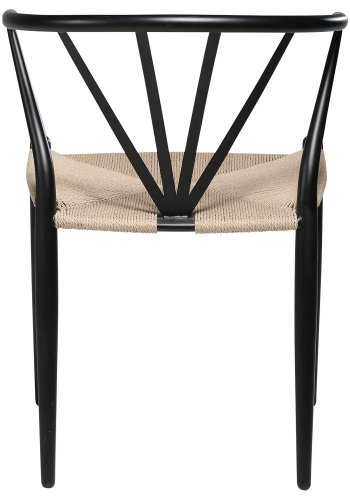 DAN-FORM Delta spisebordsstol - natur papir snor og sort stl