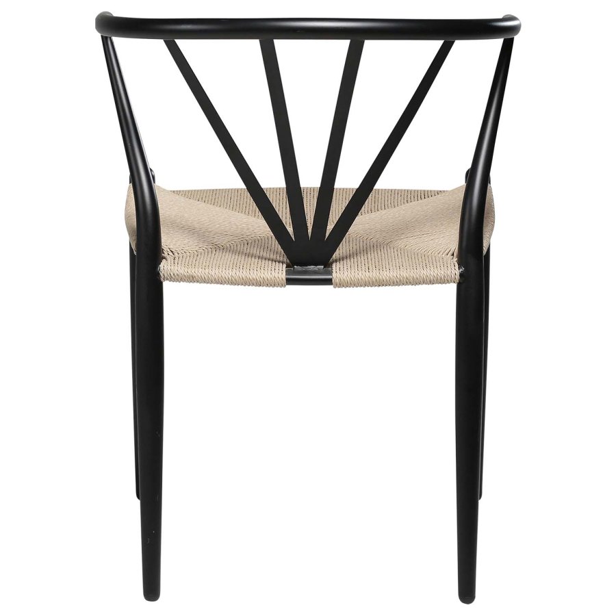 DAN-FORM Delta spisebordsstol - natur papir snor og sort stl