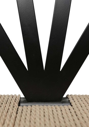 DAN-FORM Delta spisebordsstol - natur papir snor og sort stl
