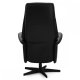Delta Relax-Drehsessel mit Armlehnen – schwarzes Leder und schwarzes Metall