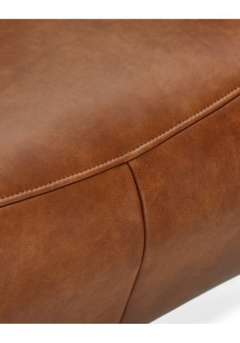 Delta Relax-Drehsessel mit Armlehnen – Cognac-Leder und schwarzes Metall