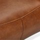Delta Relax-Drehsessel mit Armlehnen – Cognac-Leder und schwarzes Metall