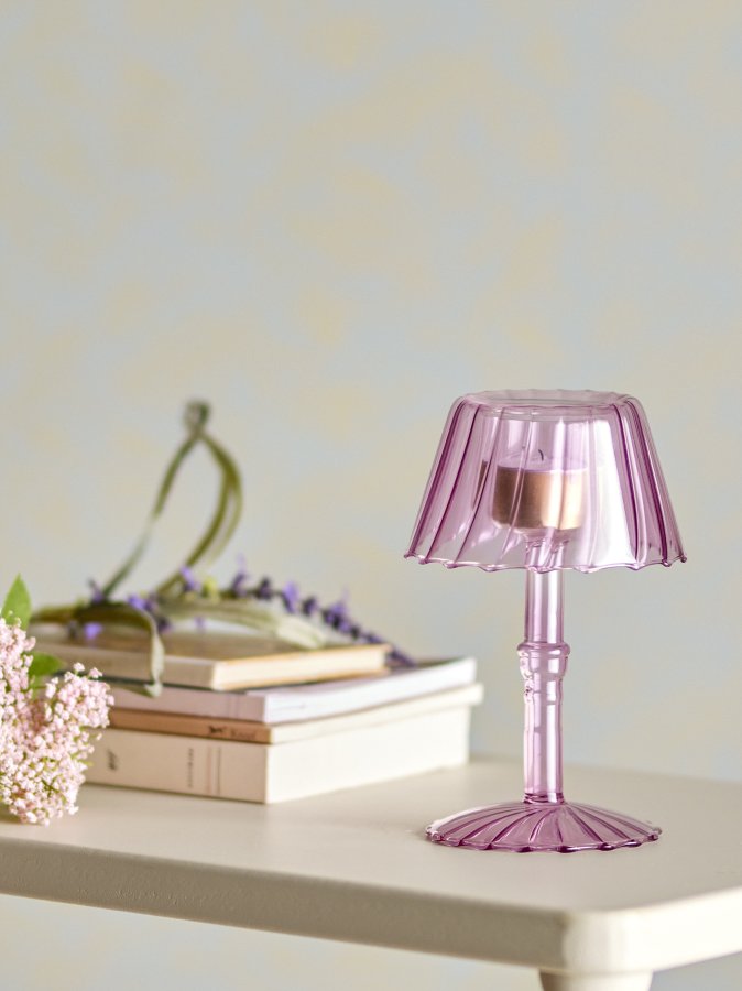 BLOOMINGVILLE Cisco telysholder, rosa, glass