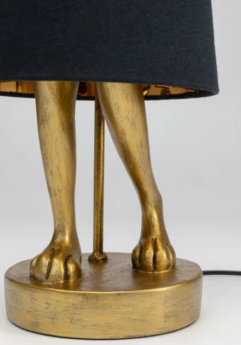KARE DESIGN Animal Rabbit bordlampe - sort hr og guld polyresin/stl