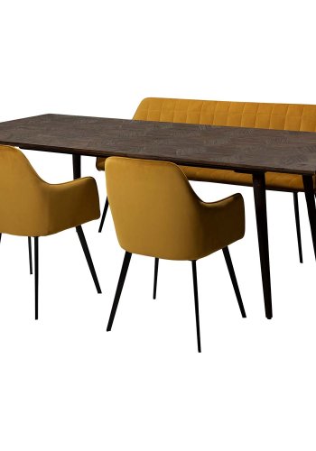 DAN-FORM rektangulrt Diamond spisebord - brun alm resirkulert tre (220x100)