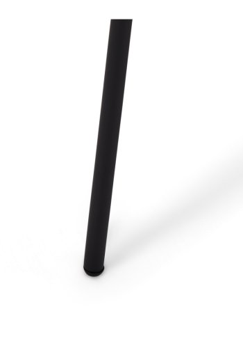 Diana spisebordsstol - hvid bouclé stof og sort metal