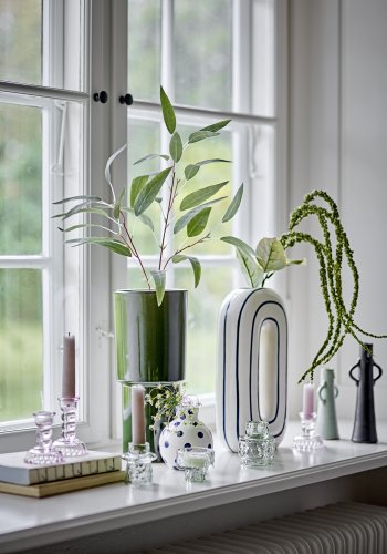 BLOOMINGVILLE Delphia lysestake, rosa, glass