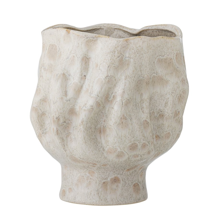 BLOOMINGVILLE Adair Vase, Wei, Steingut (T21xH24 cm)