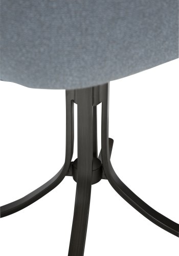 DANFORM Dolo Drehstuhl - Bouclé-Stoff in Nebelblau und antiker Zinnstahl