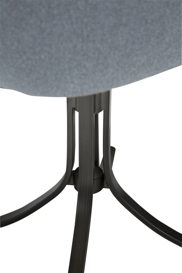 DANFORM Dolo Drehstuhl - Bouclé-Stoff in Nebelblau und antiker Zinnstahl