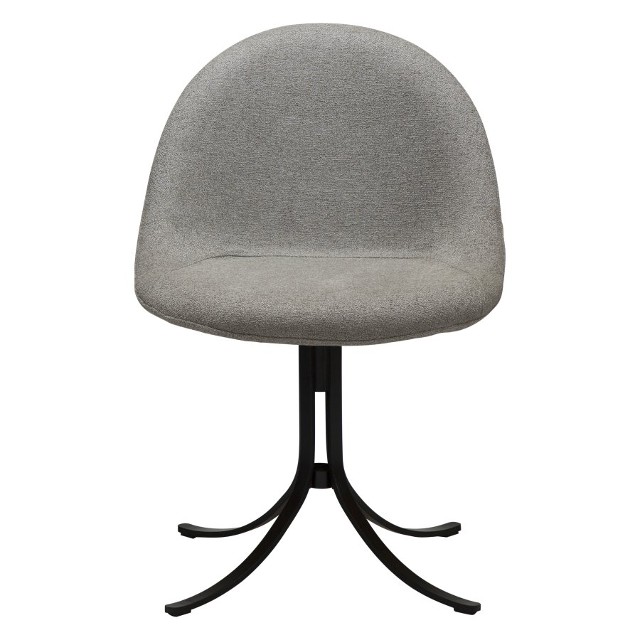 DANFORM Dolo Drehstuhl - Kieselerde-Bouclé-Stoff und schwarzer Stahl