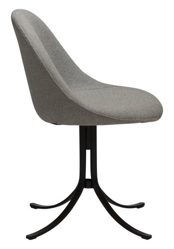 DANFORM Dolo Drehstuhl - Kieselerde-Bouclé-Stoff und schwarzer Stahl