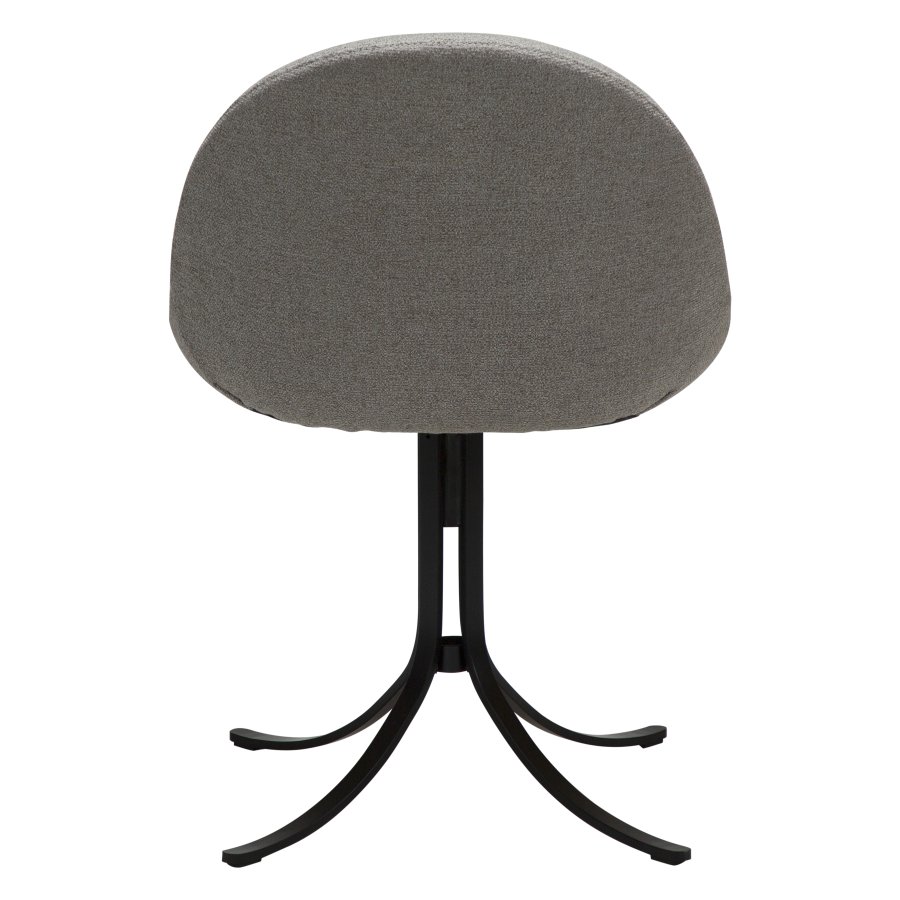 DANFORM Dolo Drehstuhl - Kieselerde-Bouclé-Stoff und schwarzer Stahl