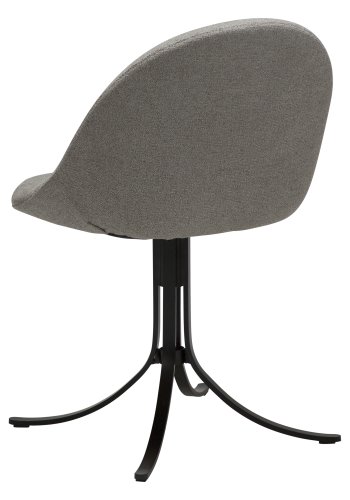 DANFORM Dolo Drehstuhl - Kieselerde-Bouclé-Stoff und schwarzer Stahl
