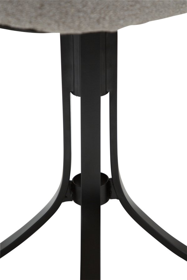 DANFORM Dolo Drehstuhl - Kieselerde-Bouclé-Stoff und schwarzer Stahl