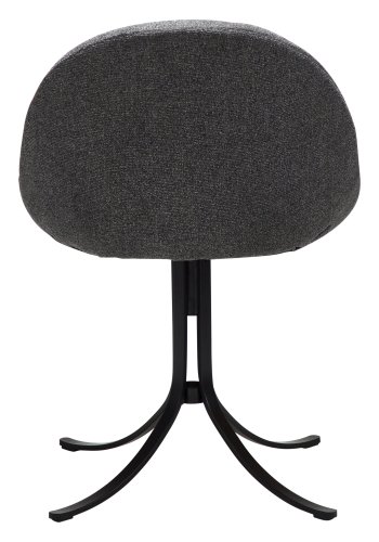 DANFORM Dolo Drehstuhl - kieselgrauer Bouclé-Stoff und schwarzer Stahl 