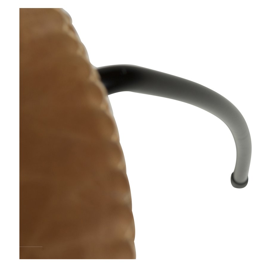 DAN-FORM Dolphin spisebordsstol - lysebrun lder og sort stl