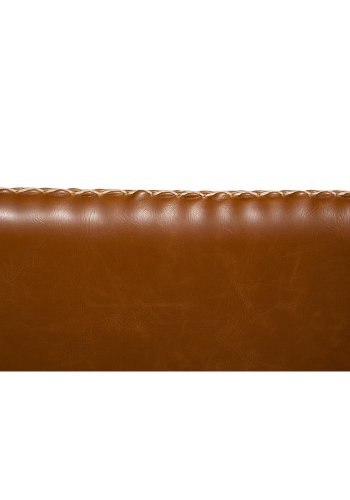 DAN-FORM Dolphin Esszimmerstuhl – Vintage hellbraunes Kunstleder und schwarzer Stahl