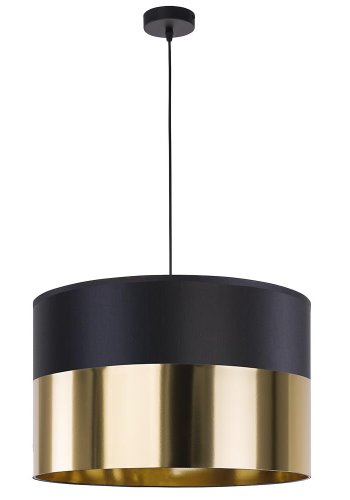 TK London taklampe - gull, svart stoff og sort metall