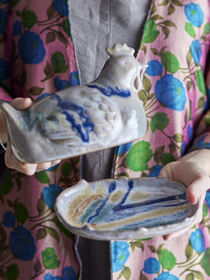 CREATIVE COLLECTION Heni Butterdose, Pink, Steingut