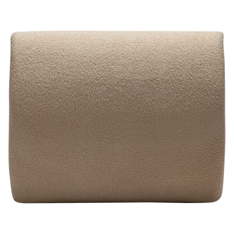 DANFORM Dubna Loungesessel - matt mandelfarbener RPES Bouclé-Stoff mit Glitzer