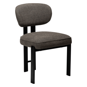 DAN-FORM Duct spisebordsstol - major brun boucl� stof og sort metal