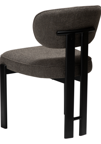 DAN-FORM Duct spisebordsstol - major brun boucl� stof og sort metal