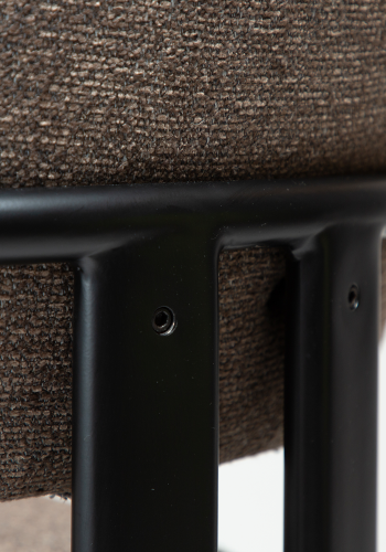 DAN-FORM Duct spisebordsstol - major brun boucl� stof og sort metal