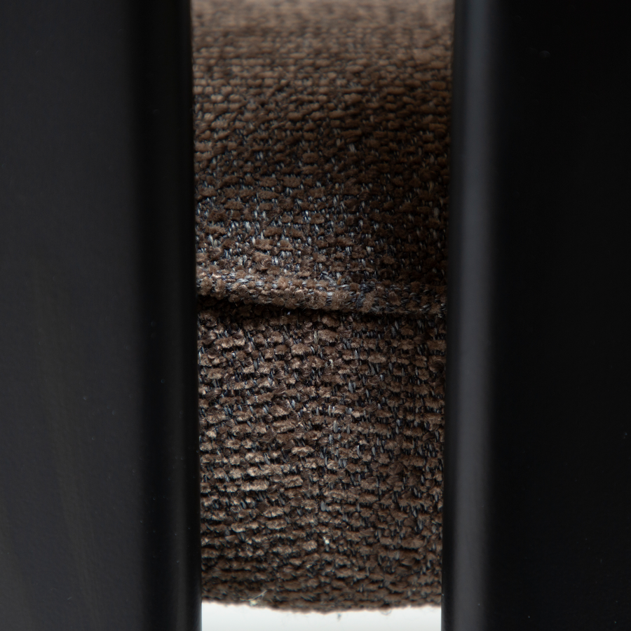 DAN-FORM Duct spisebordsstol - major brun boucl� stof og sort metal