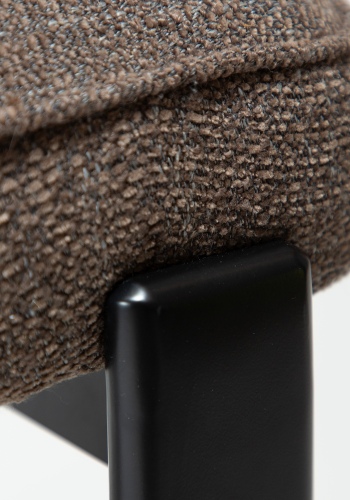 DAN-FORM Duct spisebordsstol - major brun boucl� stof og sort metal