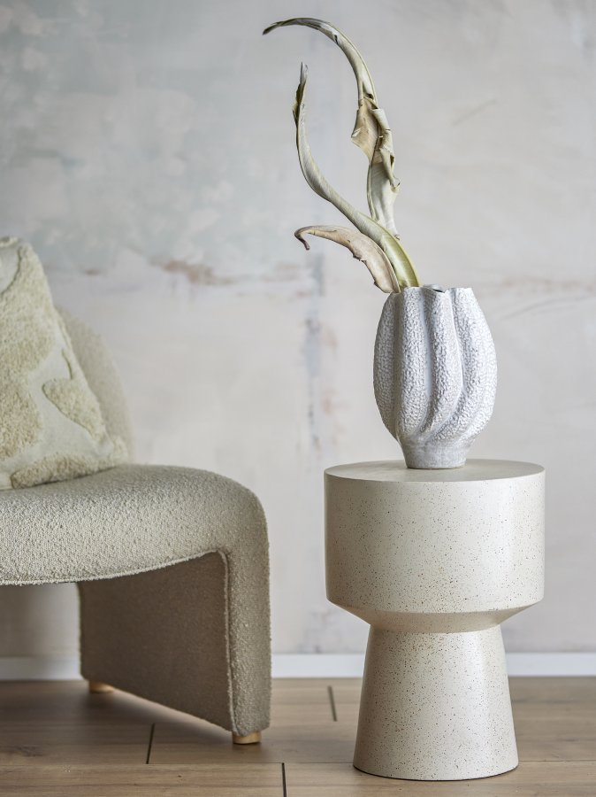 BLOOMINGVILLE Cove-vase, hvit, steinty