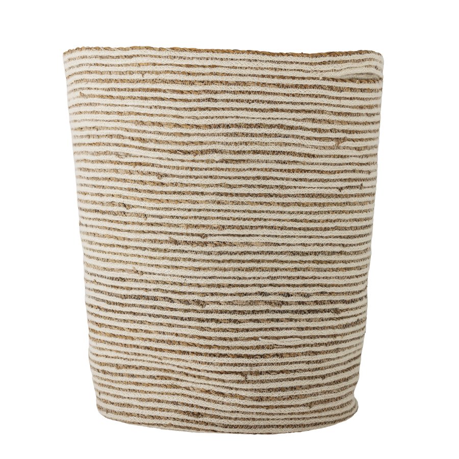 BLOOMINGVILLE Selena-kurv, hvit, jute